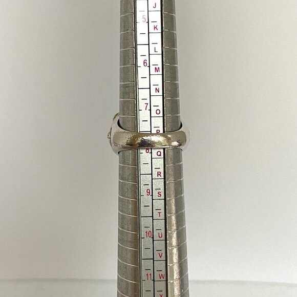 Sterling Silver 925 Thailand Turquoise Multi Gemstone Dome Statement Ring 7.75 - Picture 9 of 16